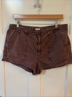 aerie Brown Utility Shorts